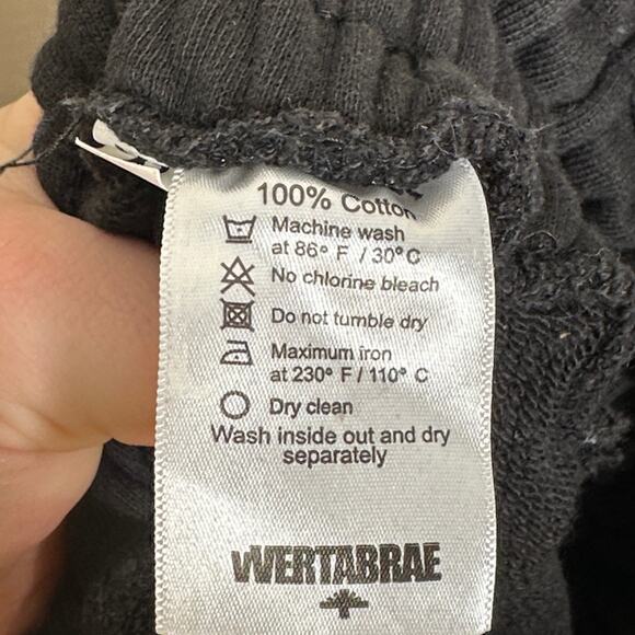 VERTABRAE Spellout Sweatpants Black Yellow Sz XL $250 {HH40} - Picture 5 of 6